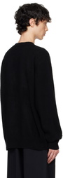 RAINMAKER KYOTO Black Oneside Raglan Sleeve Crew Neck Sweater