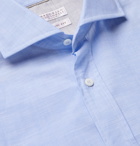 Brunello Cucinelli - Slub Cotton Shirt - Blue