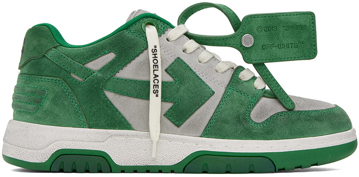 Photo: Off-White Green & White Out Of Office Vintage Sneakers