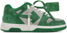 Off-White Green & White Out Of Office Vintage Sneakers