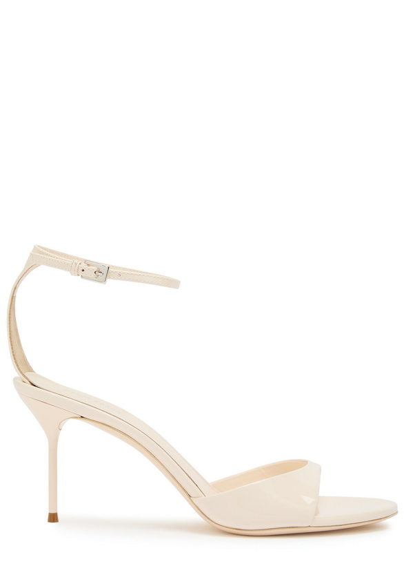 Photo: Paris Texas Lidia 70 Patent Leather Sandals Ivory