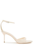 Paris Texas Lidia 70 Patent Leather Sandals Ivory