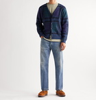 Beams Plus - Jacquard-Knit Cardigan - Blue