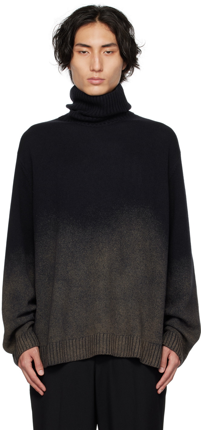 Yohji Yamamoto JERSEY TURTLE NECK LONG SLEEVE タート ネック yohji yamamoto - SIDE STRING DETAIL TURTLENECK （GRAY