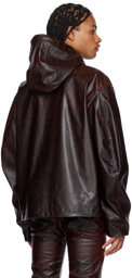 Diesel Burgundy J-Ram Faux-Leather Jacket
