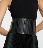 Alaïa Striped corset leather belt