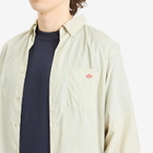 Danton Men's Snap Front Overshirt in Light Taupe