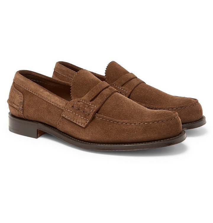 Photo: Church's - Pembrey Suede Penny Loafers - Brown
