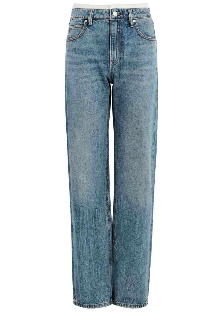 Alexanderwang.t Underwear-effect Straight-leg Jeans Blue
