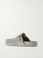 LOEWE - Brushed-Suede Clogs - Green