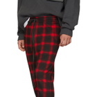 D by D Red and Black Dropped Inseam Lounge Pants