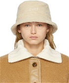 SJYP Off-White Sherpa Fleece Bucket Hat