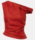 SIR Asymmetric linen top