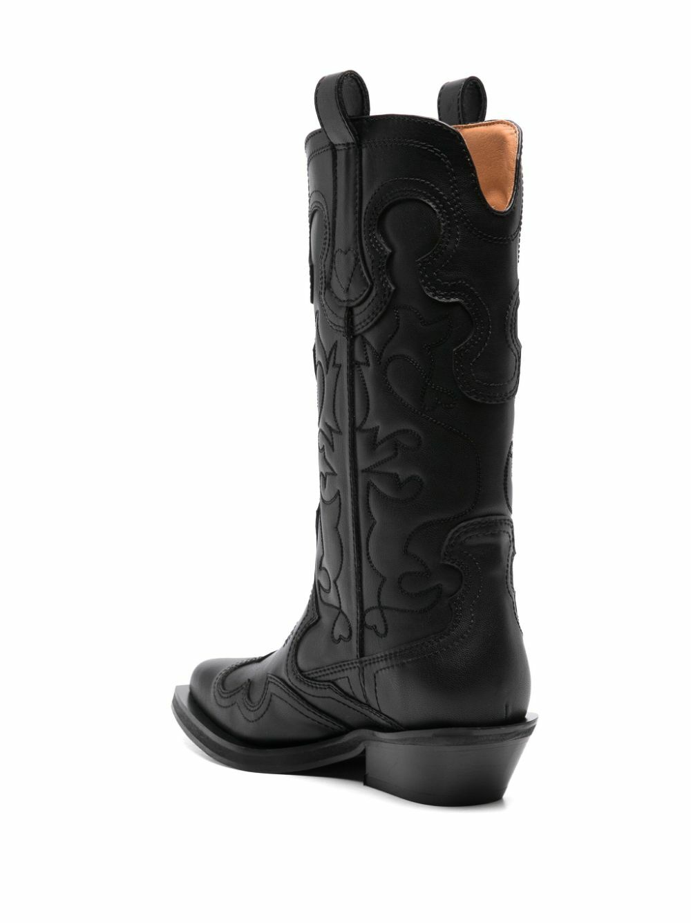 GANNI - Embroidered Western Boots GANNI