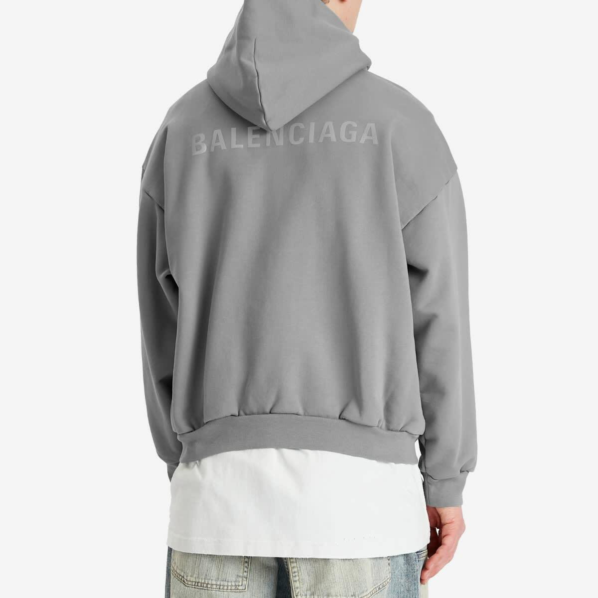 Balenciaga Men's BB Back Reflective Medium Fit Hoodie in