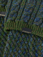 Purdey - Stornoway Cable-Knit Wool-Blend Socks - Green