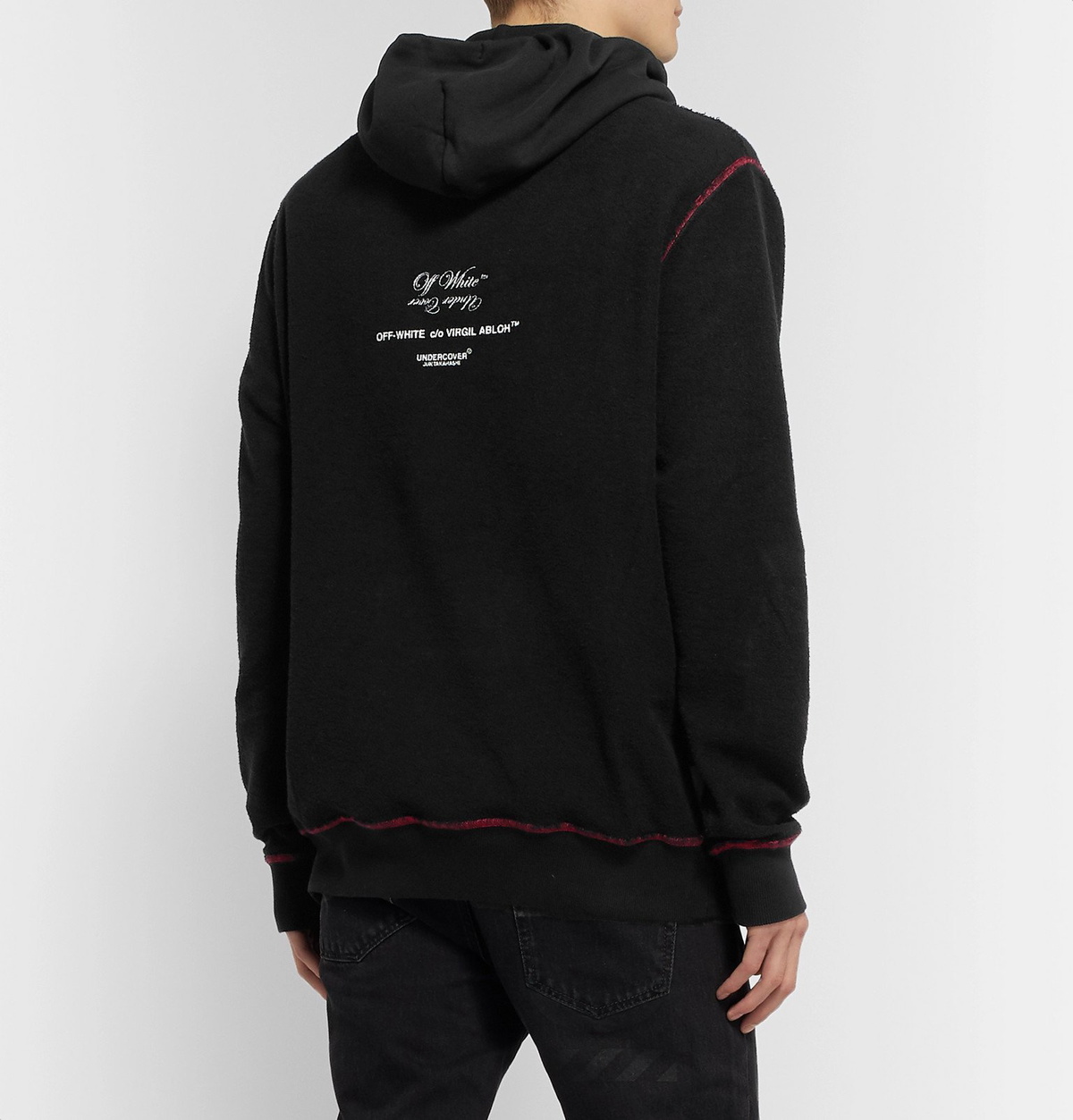 Off-White - Undercover Reversible Logo-Print Loopback Cotton Off-White - Undercover Reversible Logo-Print Loopback Cotton