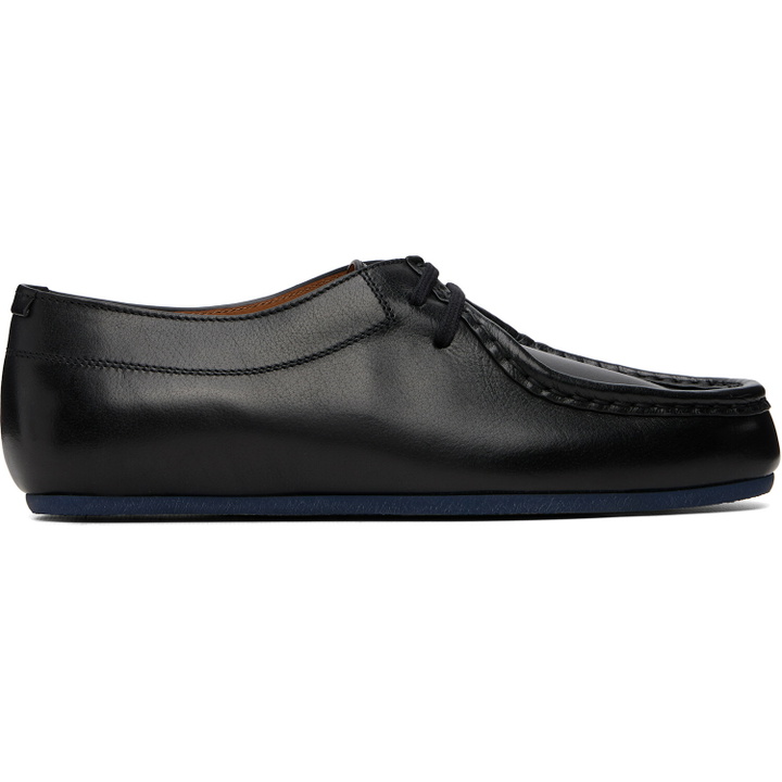 Photo: Jil Sander Black & Blue Hood Lace-Up Derbys