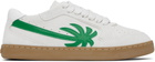 Palm Angels Off-White & Green New Palm 1 Suede Sneakers
