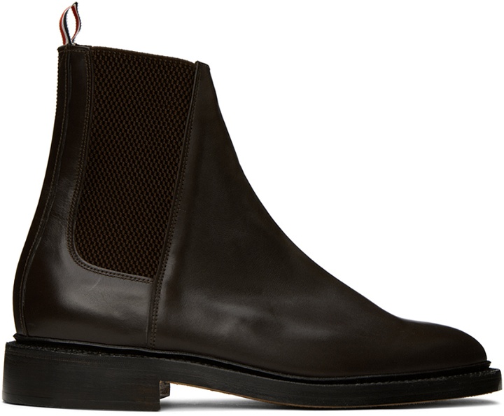 Photo: Thom Browne Brown Classic Chelsea Boots