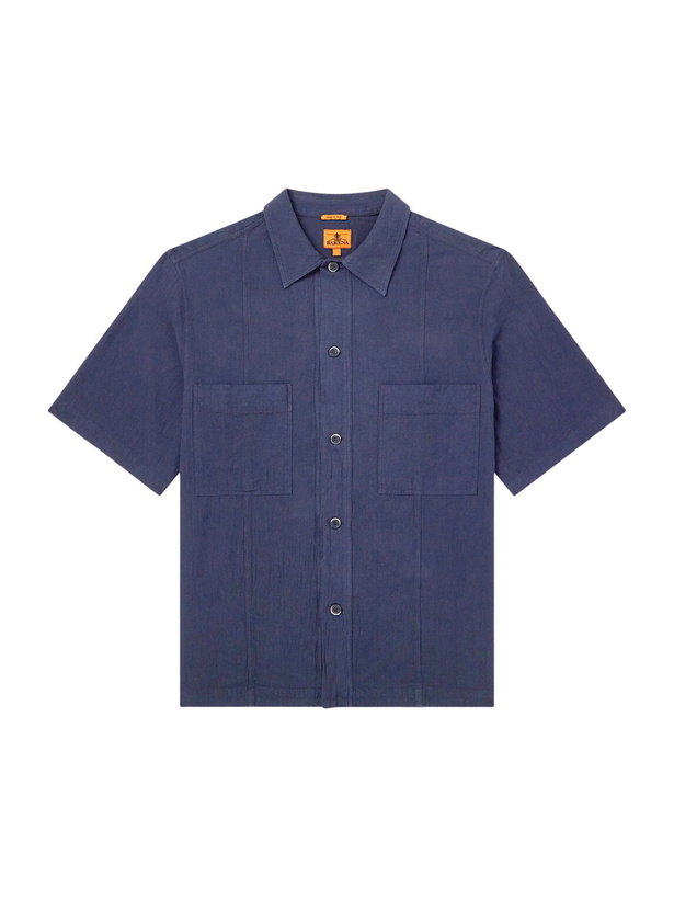 Photo: Barena - Garment-Dyed Cotton-Gauze Shirt - Blue