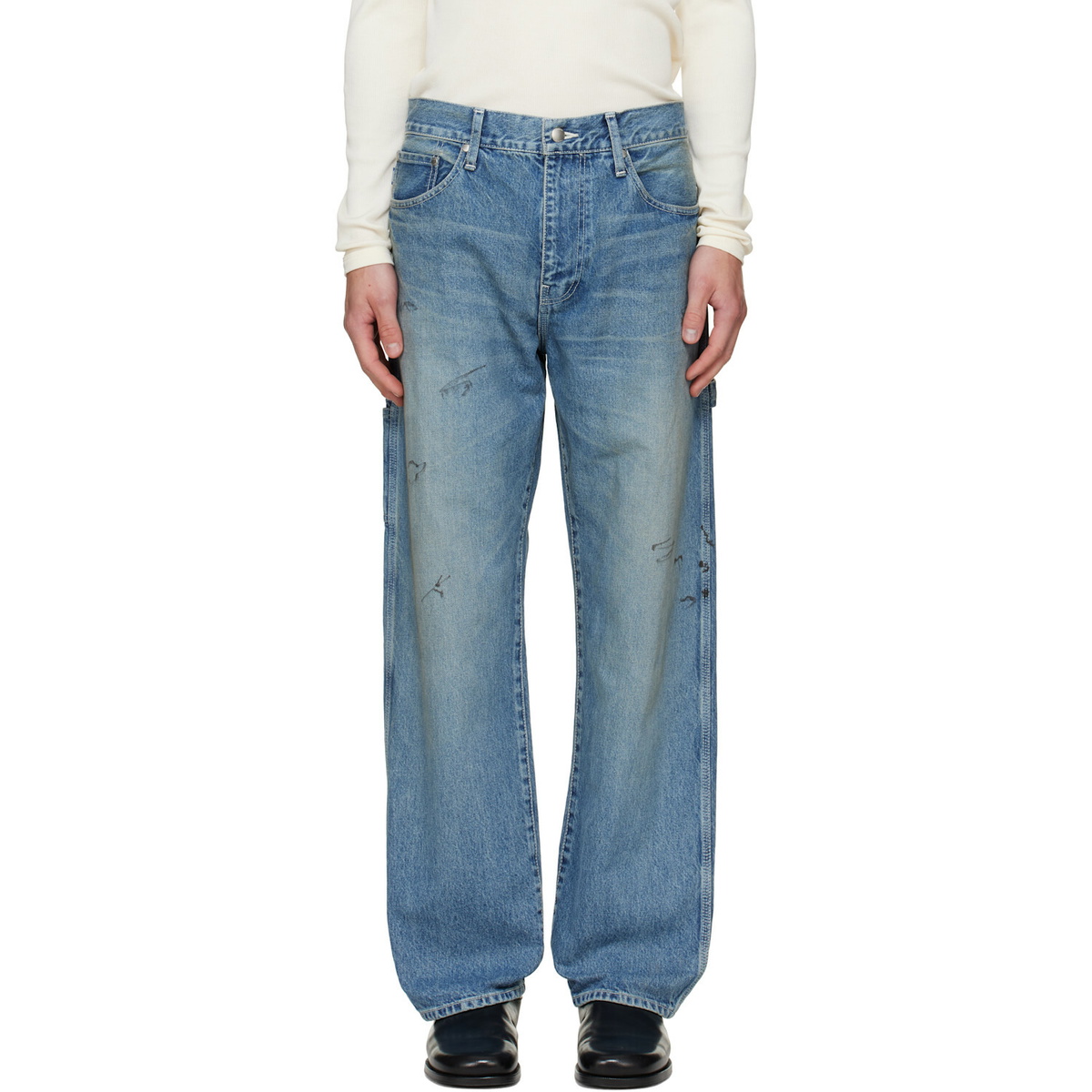 vowels Blue Painter Jeans