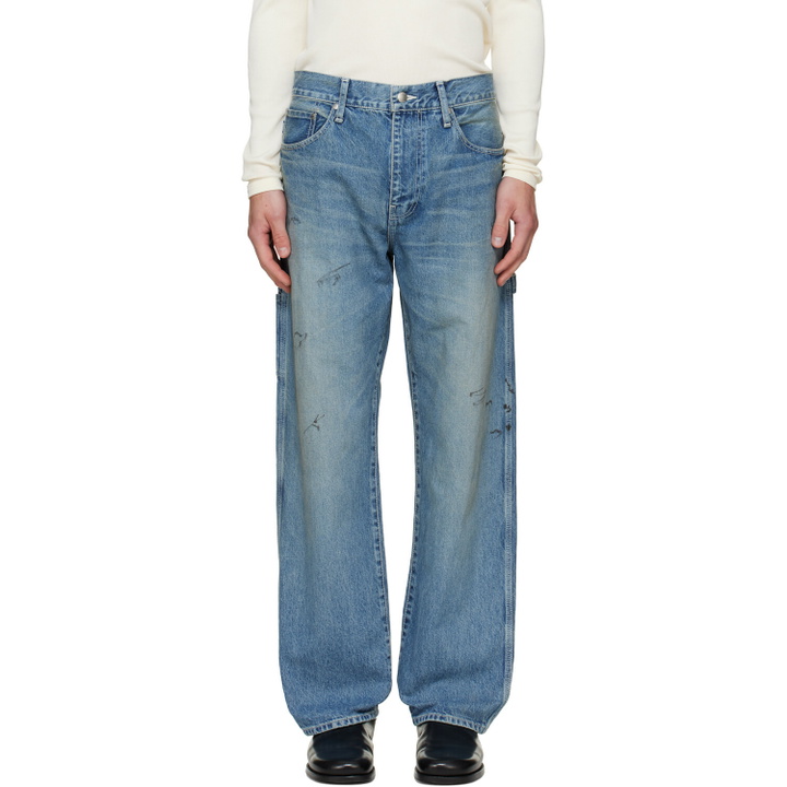 Photo: vowels Blue Painter Jeans