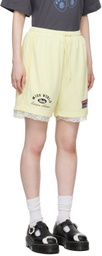 MadeMe Yellow Lace Trim Shorts