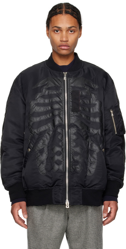 Photo: TAKAHIROMIYASHITA TheSoloist. Black Flight Bomber Jacket