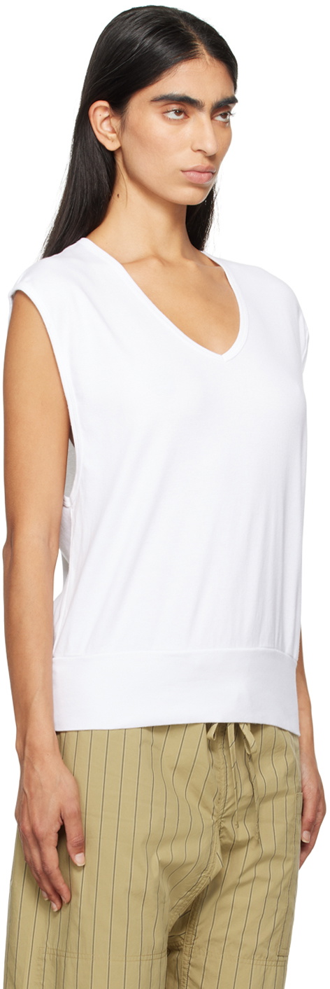 Gil Rodriguez White Billie Oversized Tank Top