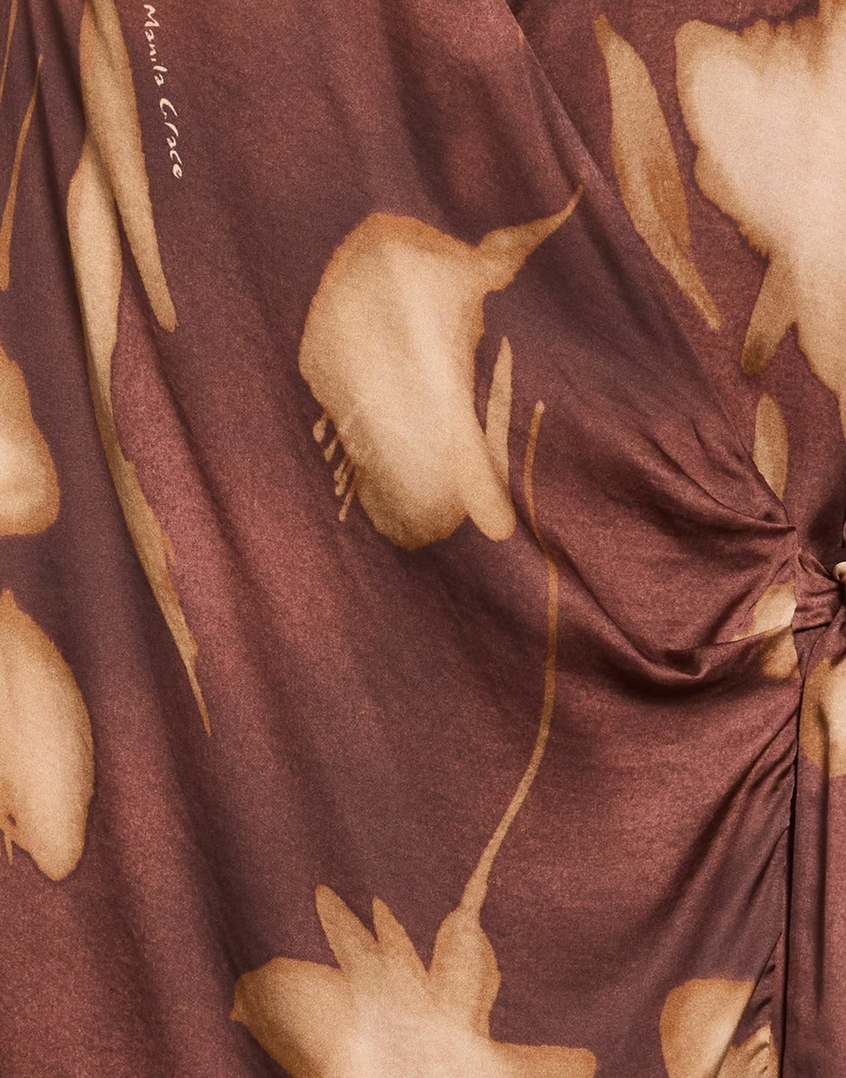 Manila Grace Womens Top Chocolate in Brown