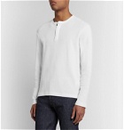 Club Monaco - Waffle-Knit Cotton-Jersey Henley T-Shirt - White
