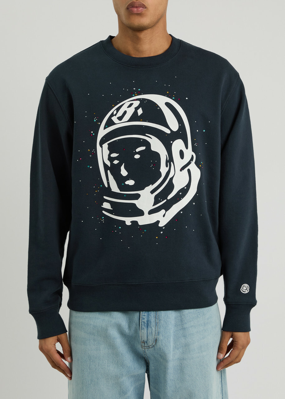 Billionaire Boys Club Astro Embellished Cotton Sweatshirt Navy
