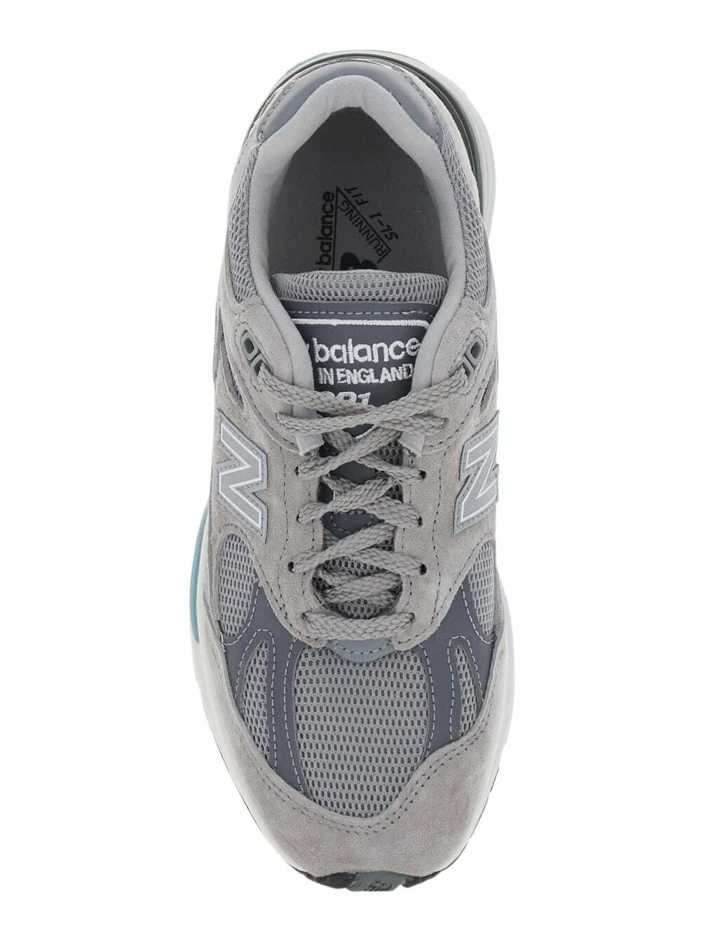 New Balance Grey Low Top Sneakers With Logo Detail In Suede And Tech Fabric Unisex