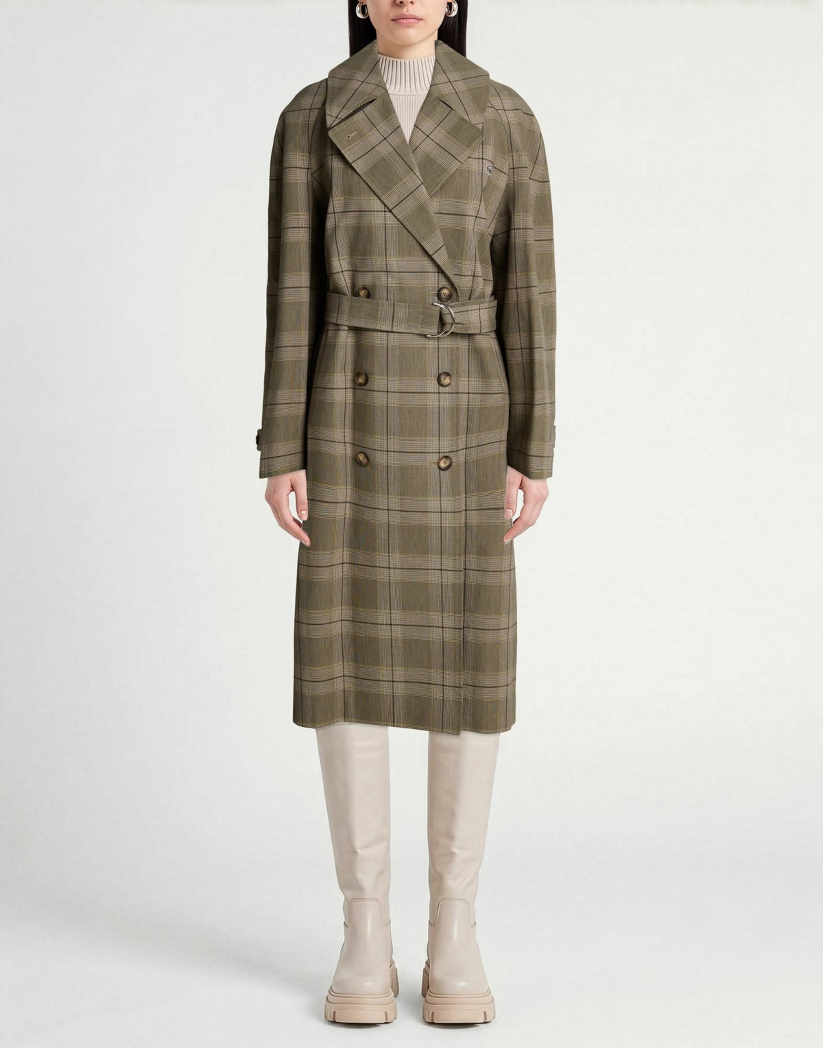 Lacoste Womens Overcoat & Trench Coat in Beige