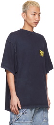 Balenciaga Navy 'FBI' T-Shirt