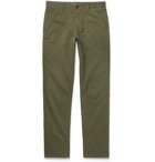 Incotex - Slim-Fit Herringbone Cotton and Modal-Blend Trousers - Men - Green