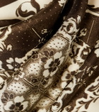 Alémais Violet floral silk scarf