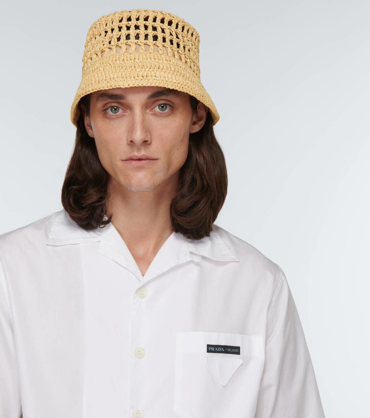 Prada Raffia bucket hat