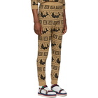 Gucci Brown All Over Jacquard Lounge Pants