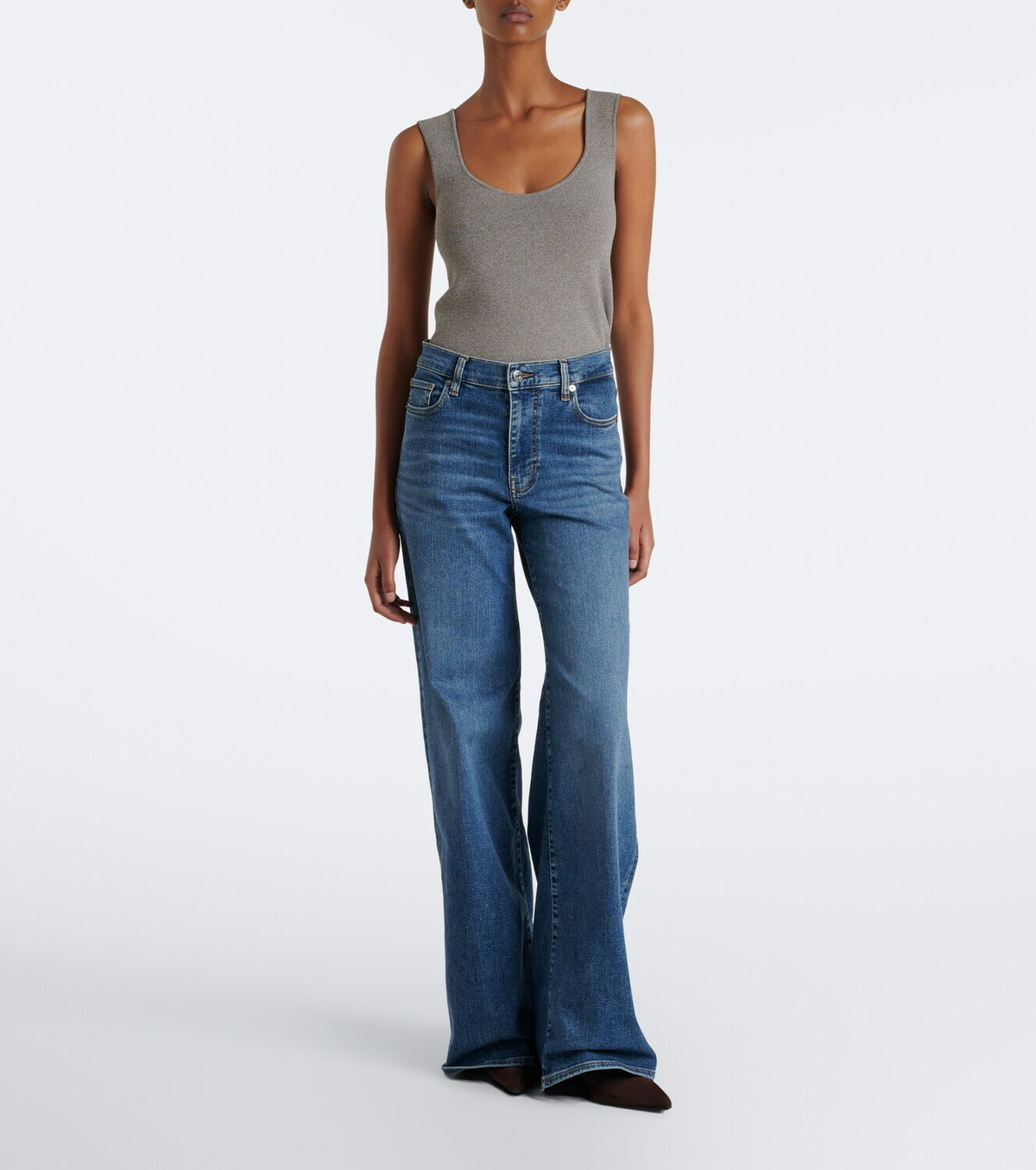 Frame Palace faded wide-leg jeans