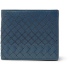 Bottega Veneta - Embroidered Intrecciato Leather Billfold Wallet - Men - Blue