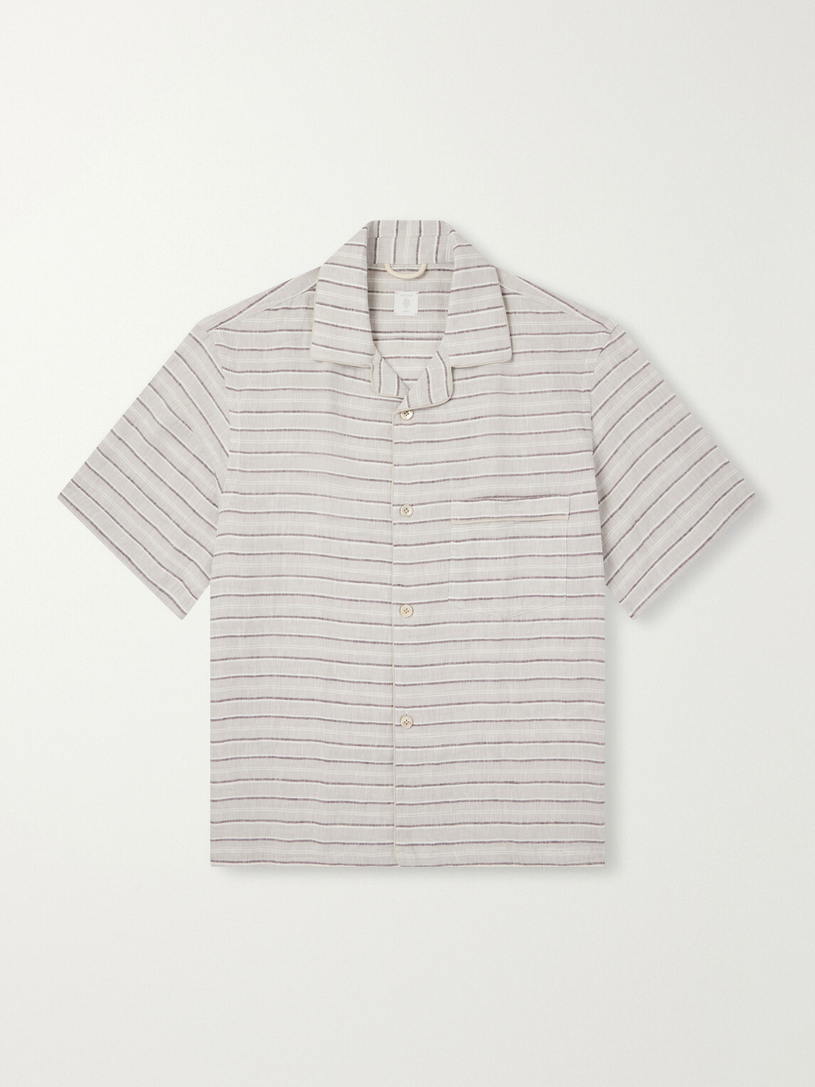 Eleventy - Striped Linen Shirt - Gray