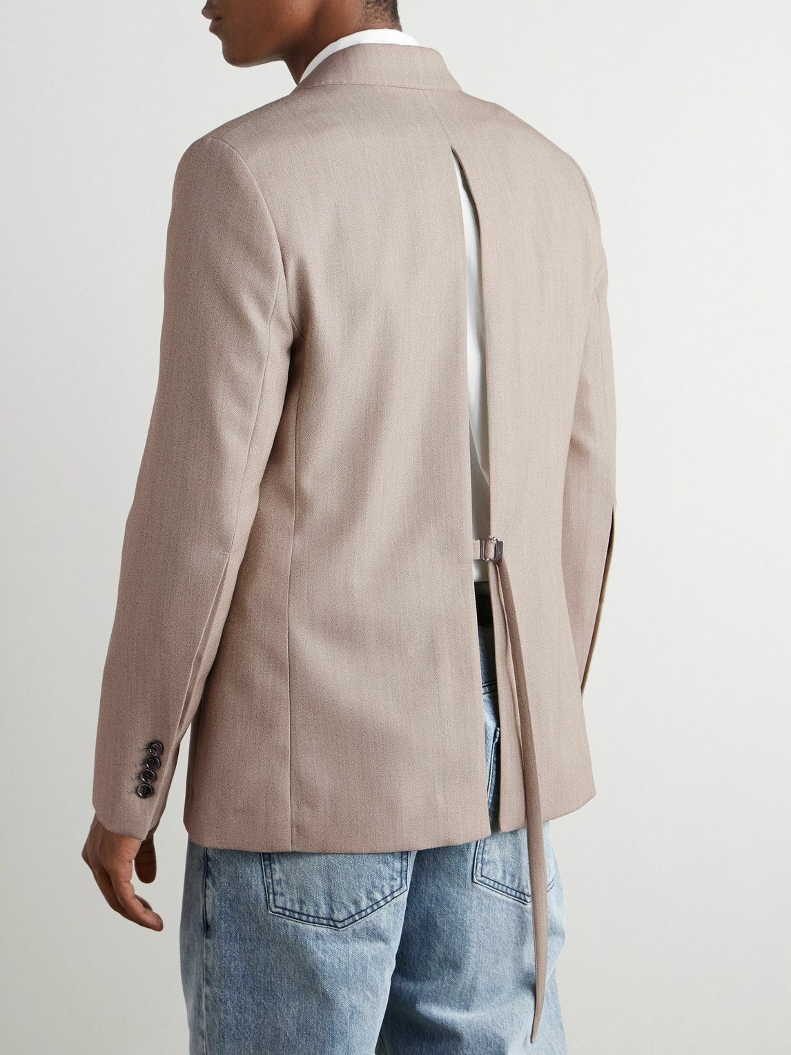 AMI PARIS - Double-Breasted Wool Blazer - Neutrals