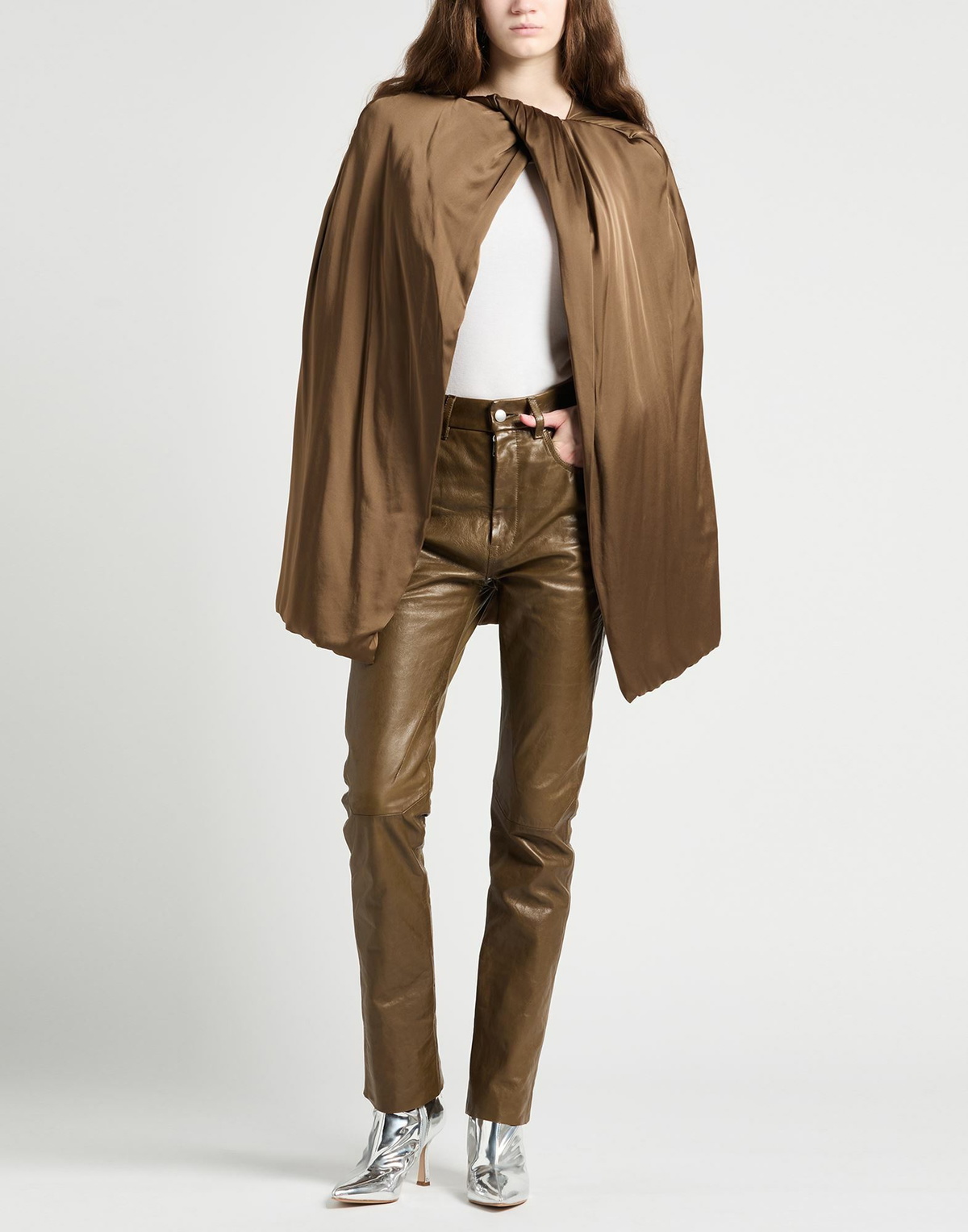 Rick Owens Womens Cape Military in Green