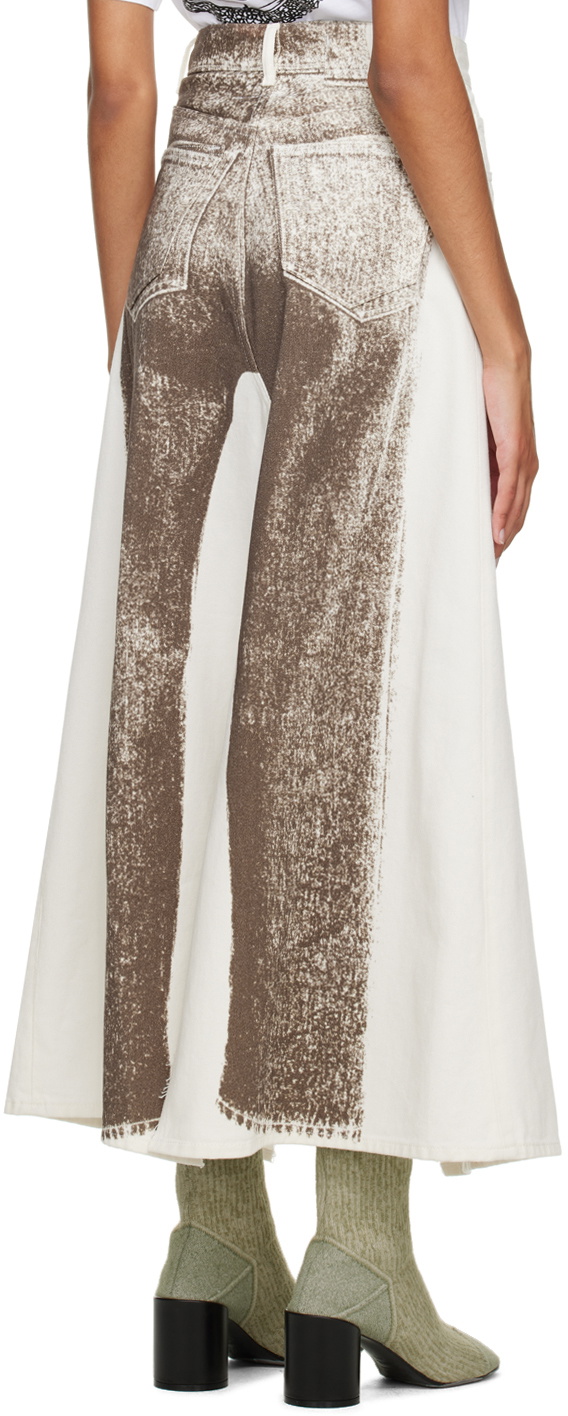 【関税&送料込】Maison Margiela White Denim Skirt Maison Margiela Gathered Denim Midi Skirt | White | FARFETCH
