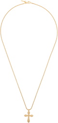 Emanuele Bicocchi SSENSE Exclusive Gold Thin Cross Necklace
