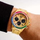 Duxot Accelero Meteorite Chronograph Quartz Gold Dial Mens Watch DX-2071-33
