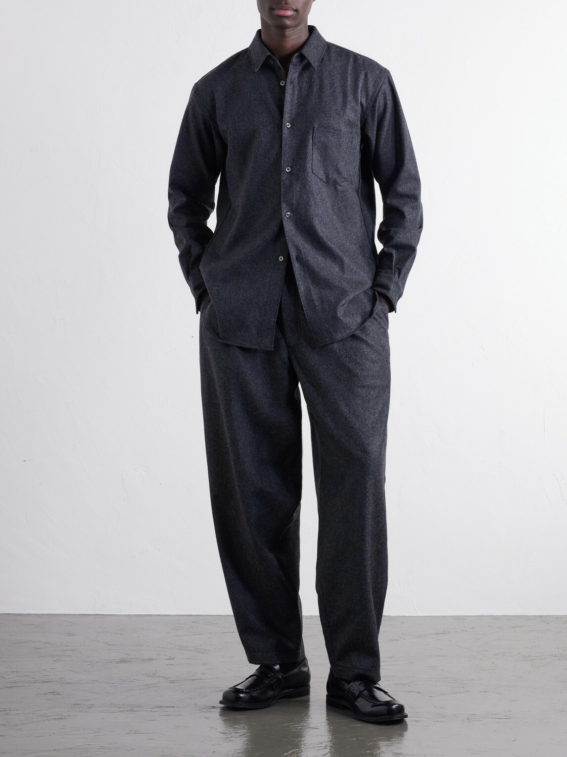 COMME DES GARÇONS SHIRT - Wool-Blend Flannel Shirt - Gray