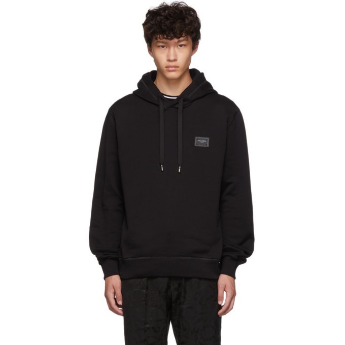 Photo: Dolce and Gabbana Black Plaque Hoodie